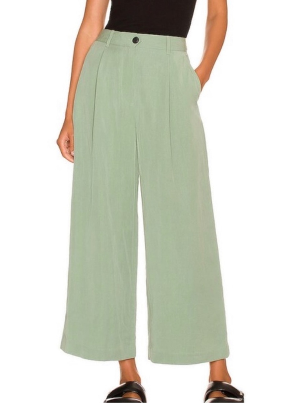 rag and bone “leaf green ivy culottes”